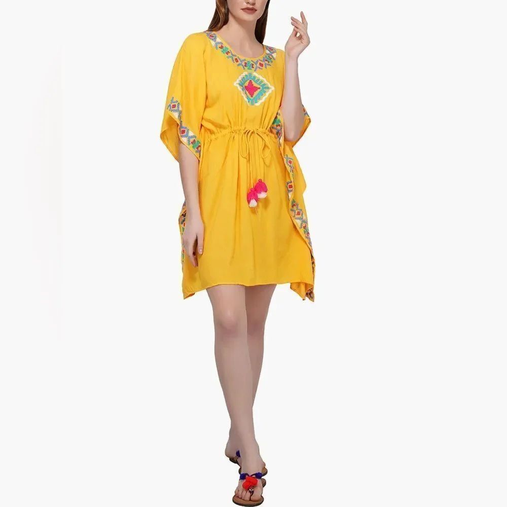 America & Beyond Bright Yellow Swim Cover